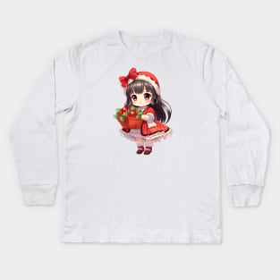 Christmas With Your Favorite Anime Kids Long Sleeve T-Shirt